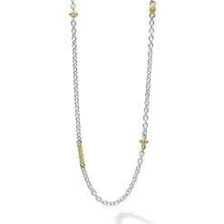 Fashion Two-Tone Caviar Chain Necklace Two-Tone