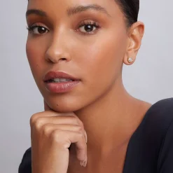 Outlet Two-Tone Caviar Diamond Stud Earrings Diamonds