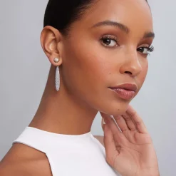 Best Sale Two-Tone Caviar Diamond Stud Earrings Two-Tone