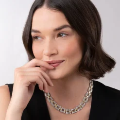 New Two-Tone Caviar Link Necklace Two-Tone