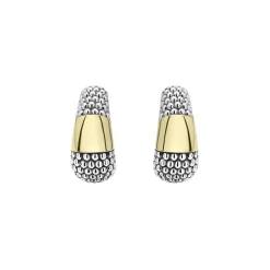 Flash Sale Two-Tone Caviar Omega Clip Earrings Two-Tone