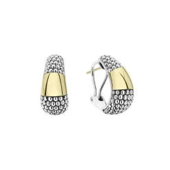 Cheap Two-Tone Caviar Omega Clip Earrings Caviar Earrings