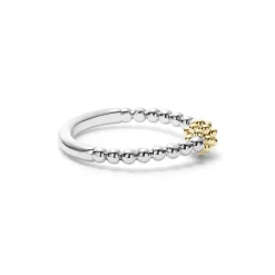 Cheap Two-Tone Caviar Stacking Ring Two-Tone