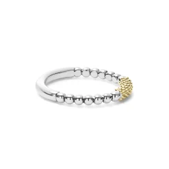 Discount Two-Tone Caviar Stacking Ring Stacking Rings