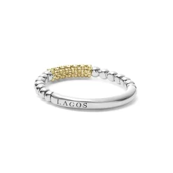 Discount Two-Tone Caviar Stacking Ring Stacking Rings