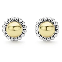 Online Two-Tone Caviar Stud Earrings Stud Earrings