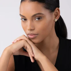 New Two-Tone Caviar Stud Earrings Two-Tone