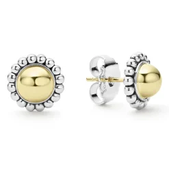New Two-Tone Caviar Stud Earrings Two-Tone