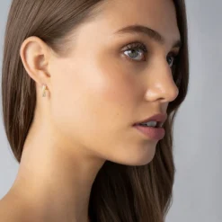 Discount Two-Tone Caviar X Diamond Huggie Earrings Two-Tone