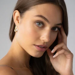 Hot Two-Tone Caviar X Diamond Hoop Earrings Diamonds