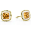 Shop Two-Tone Citrine Stud Earrings Two-Tone