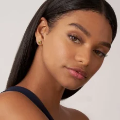 Shop Two-Tone Citrine Stud Earrings Two-Tone