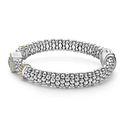 New Two-Tone Diamond Caviar Bracelet | 9Mm Diamonds