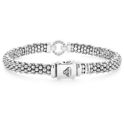 Fashion Two-Tone Diamond Circle Caviar Bracelet | 6Mm Diamonds