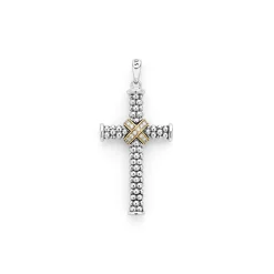 Flash Sale Two-Tone Diamond Cross Amulet Amulets