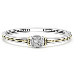 Online Two-Tone Diamond Cuff Bracelet Two-Tone