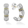 Best Two-Tone Diamond Hoop Earrings Two-Tone