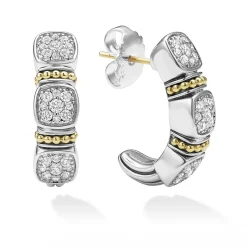 Best Two-Tone Diamond Hoop Earrings Two-Tone