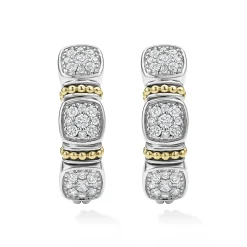 Best Two-Tone Diamond Hoop Earrings Two-Tone