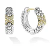 Online Two-Tone Diamond Huggie Earrings Two-Tone