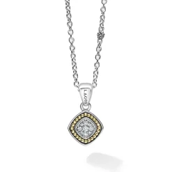 Fashion Two-Tone Diamond Pendant Necklace Two-Tone