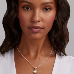 Fashion Two-Tone Diamond Pendant Necklace Two-Tone