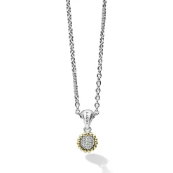 Clearance Two-Tone Diamond Pendant Necklace Diamonds