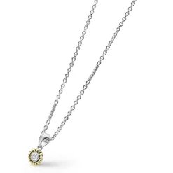 Clearance Two-Tone Diamond Pendant Necklace Diamonds