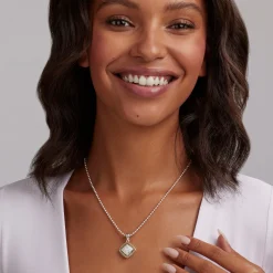 Cheap Two-Tone Diamond Pendant Necklace Two-Tone