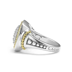 Sale Two-Tone Diamond Square Ring Two-Tone