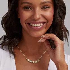 Cheap Two-Tone Five Station Diamond Necklace Two-Tone