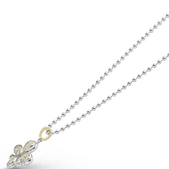 Best Sale Two-Tone Fleur De Lis Diamond Pendant Necklace Diamonds
