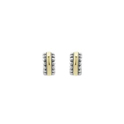 Clearance Two-Tone Flute Huggie Earrings Hoop Earrings