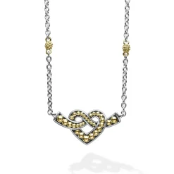 Sale Two-Tone Heart Chain Necklace Two-Tone