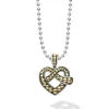Cheap Two-Tone Heart Pendant Necklace Two-Tone