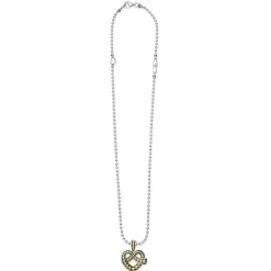Cheap Two-Tone Heart Pendant Necklace Two-Tone