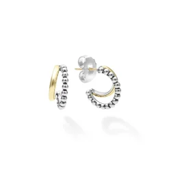 Online Two-Tone Huggie Earring Gift Set Stacking Rings