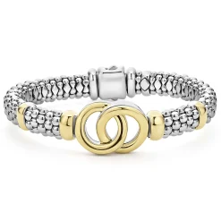 Shop Two-Tone Interlocking Caviar Bracelet | 9Mm Two-Tone