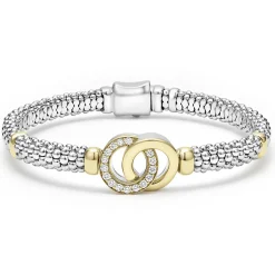 Cheap Two-Tone Interlocking Diamond Smart Caviar Gift Set Watch Bracelets