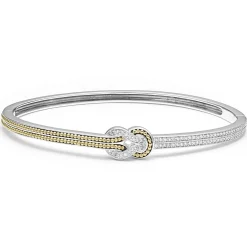 Sale Two-Tone Knot Diamond Cuff Bracelet Diamonds