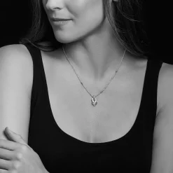 Best Two-Tone Knot Diamond Pendant Necklace Two-Tone