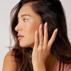 Cheap Two-Tone Knot Diamond Ring Caviar Rings