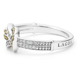 Shop Two-Tone Knot Diamond Ring Two-Tone
