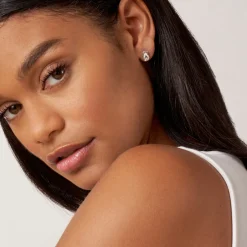 Outlet Two-Tone Knot Diamond Stud Earrings Diamonds