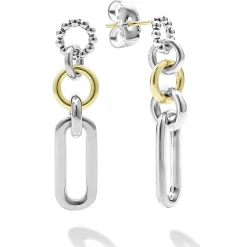 Outlet Two-Tone Link Drop Earrings Two-Tone