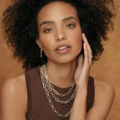 Outlet Two-Tone Link Necklace Chains