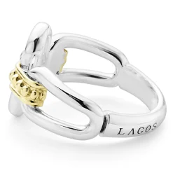 Discount Two-Tone Link Ring Two-Tone