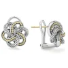 Best Sale Two-Tone Love Knot Earrings Two-Tone