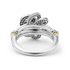 Outlet Two-Tone Love Knot Ring Statement Rings