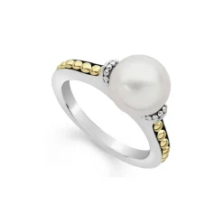 Discount Two-Tone Pearl Ring Pearl